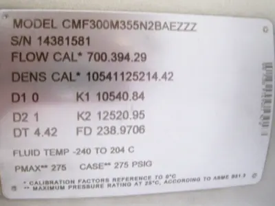 Used Micromotion _UNKNOWN_ Sensors New Hampshire US | Bitter End Trading #1452973