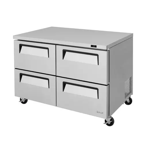 Turbo Air TUF-48SD-D4-N 48 1/4" W Undercounter Freezer w/ (2) Sections & (4) Drawers, 115v