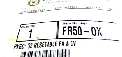 NEW WESTERN ENTERPRISES FR50-OX ARRESTOR OXYGEN CHECK VALVE FR50OX