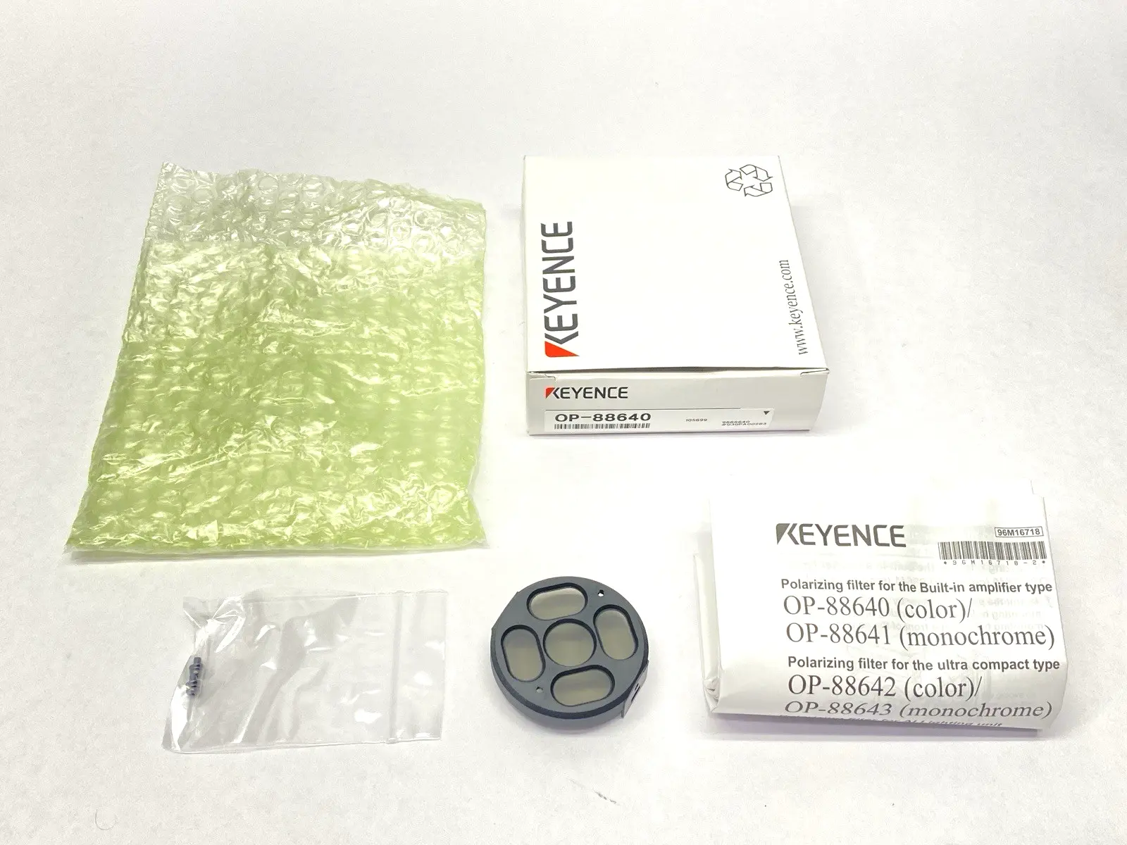 OP-88640 | Keyence  Polarizing Filter For AI Vision Sensor - New – Open box