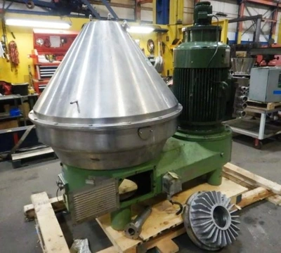 (3) Westfalia HSA 200-36-777 clarifier centrifuges, 316SS.