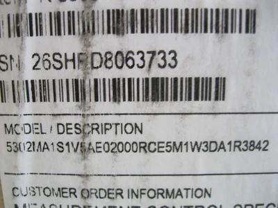 New | in-Stock Rosemount 5302 MA1S1V5AE02000RCE5M1W3DA1R3842 Sensors New Hampshire US | Bitter End Trading #1482155