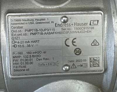 New | in-Stock ENDRESS HAUSER PMP71B-1DJP3/115 Sensors Indiana US | J&J Industrial Supply #1244270