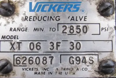 NEW VICKERS XT-06-3F-30 PRESSURE REDUCING VALVE XT063F30