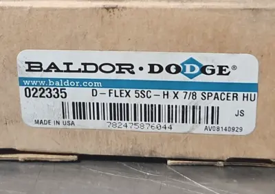 Dodge D-Flex 5SC-HX7/8 Sleeve Coupling Hub 022335 loc5E29