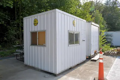 8' X 10' X 8'6" SOMMERS MOBILE LEASING MODEL N MOBILE OFFICE CONTAINER: YOBRO #23815