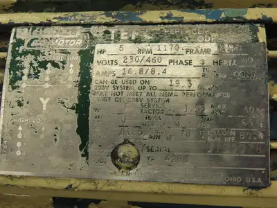 Racine S-150J Drill Unit 3 Ph 230/460V 3 HP 500RPM Horizonal Boring Mill Lincoln