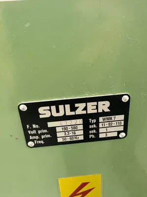 Used SULZER WMK7 Miscellaneous Equipment (Metalworking) South Carolina US | ESS Industrial Equipment Sales #1542437