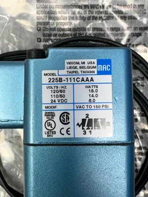 MAC VALVES INC. 225B-111CAAA Other Valves & Manifolds | ESS Industrial Equipment Sales (10)