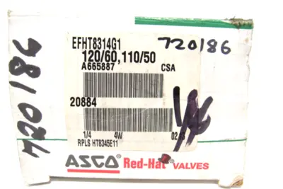 NEW ASCO EFHT8314G1 SOLENOID VALVE 110/120 50/60