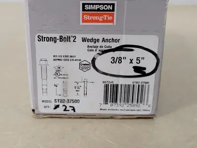 USED SIMPSON STRONG-TIE STB2-37500