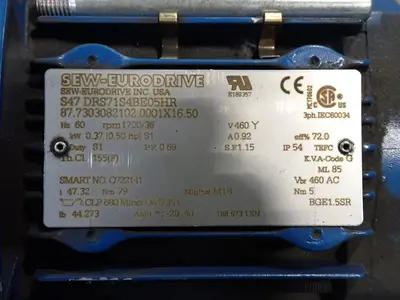 USED SEW EURODRIVE S47 DRS71S4BE05HR