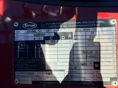 2021 TAYLOR GT100L FORK LIFT TRUCKS | Machinery Network (6)