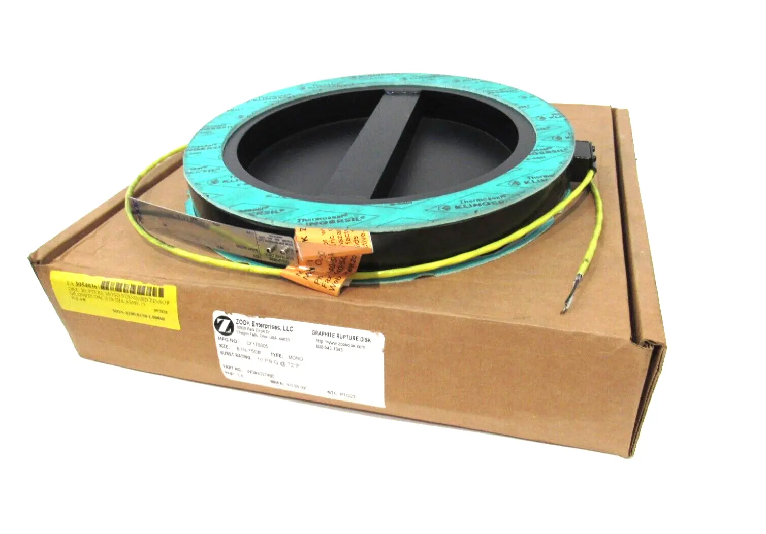 NEW ZOOK ENTERPRISES CF179305 GRAPHITE RUPTURE DISC 8" 4037490