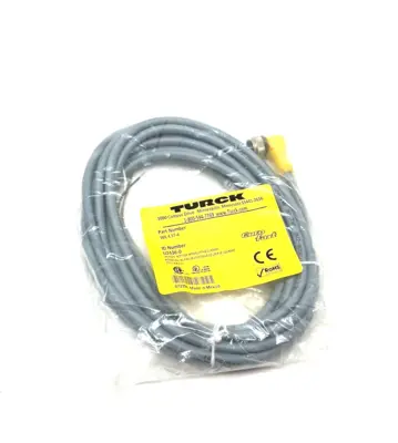 NEW TURCK EUROFAST SINGLE END RT ANGLE CORDSET