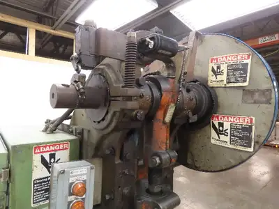L & J No 2 Mechanical Punch Press OBI 18 Ton 2" Stroke 6.5 Throat 2Hp 3Ph