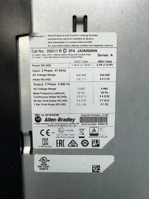ALLEN BRADLEY 20G11RD3P4JA0NNNNN Electrical/PLC/Automation | ESS Industrial Equipment Sales (8)