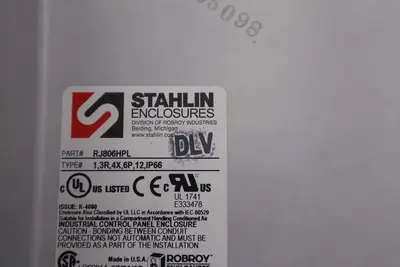 Stahlin RJ806HPL Fiberglass Enclosure 1,3R,4X,6P,12,IP66 New Open Box #3564