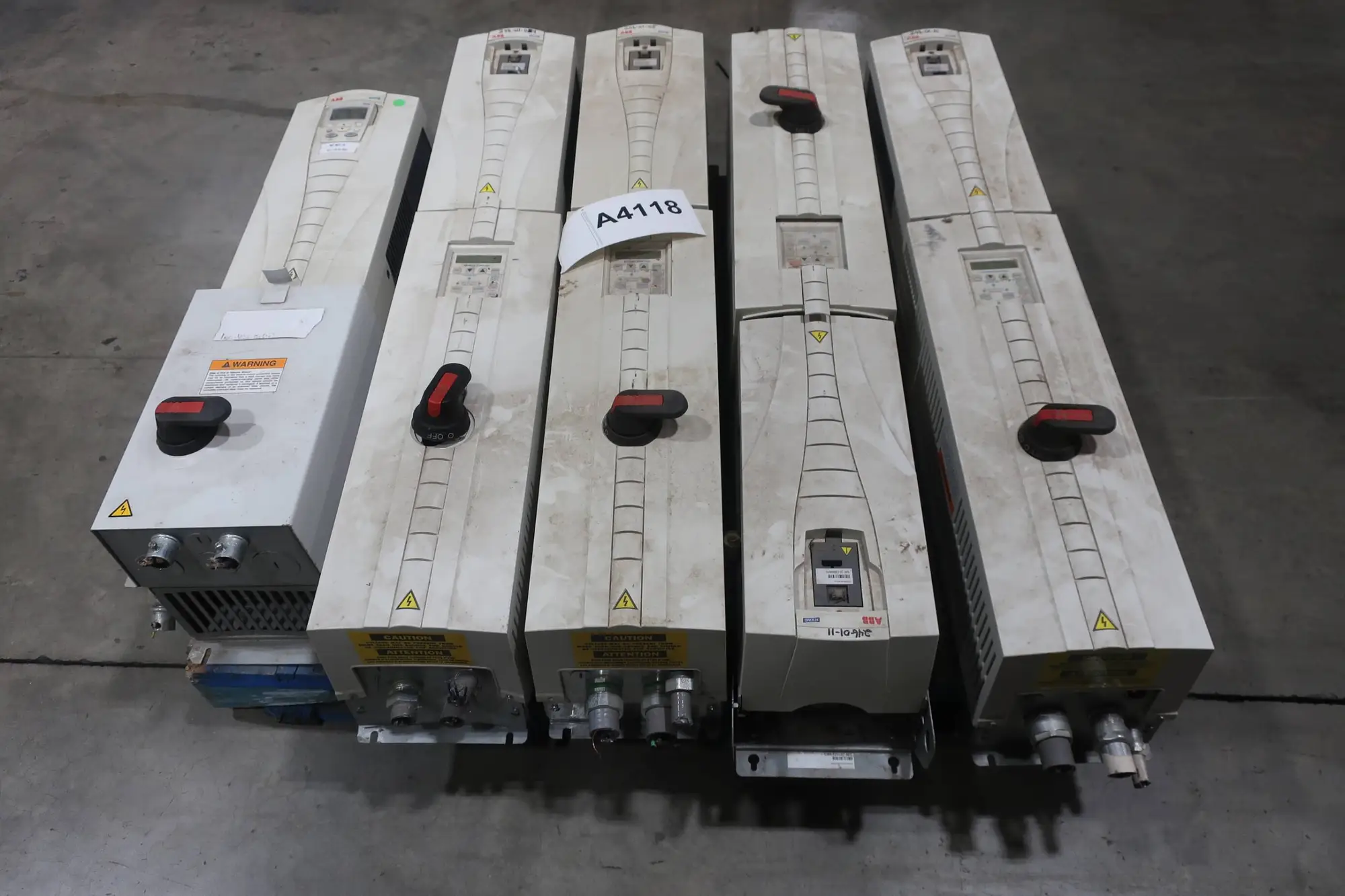 LOT OF 5 ABB DRIVES