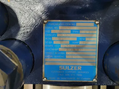 USED SULZER BINGHAM 3X4X11.5 MSD