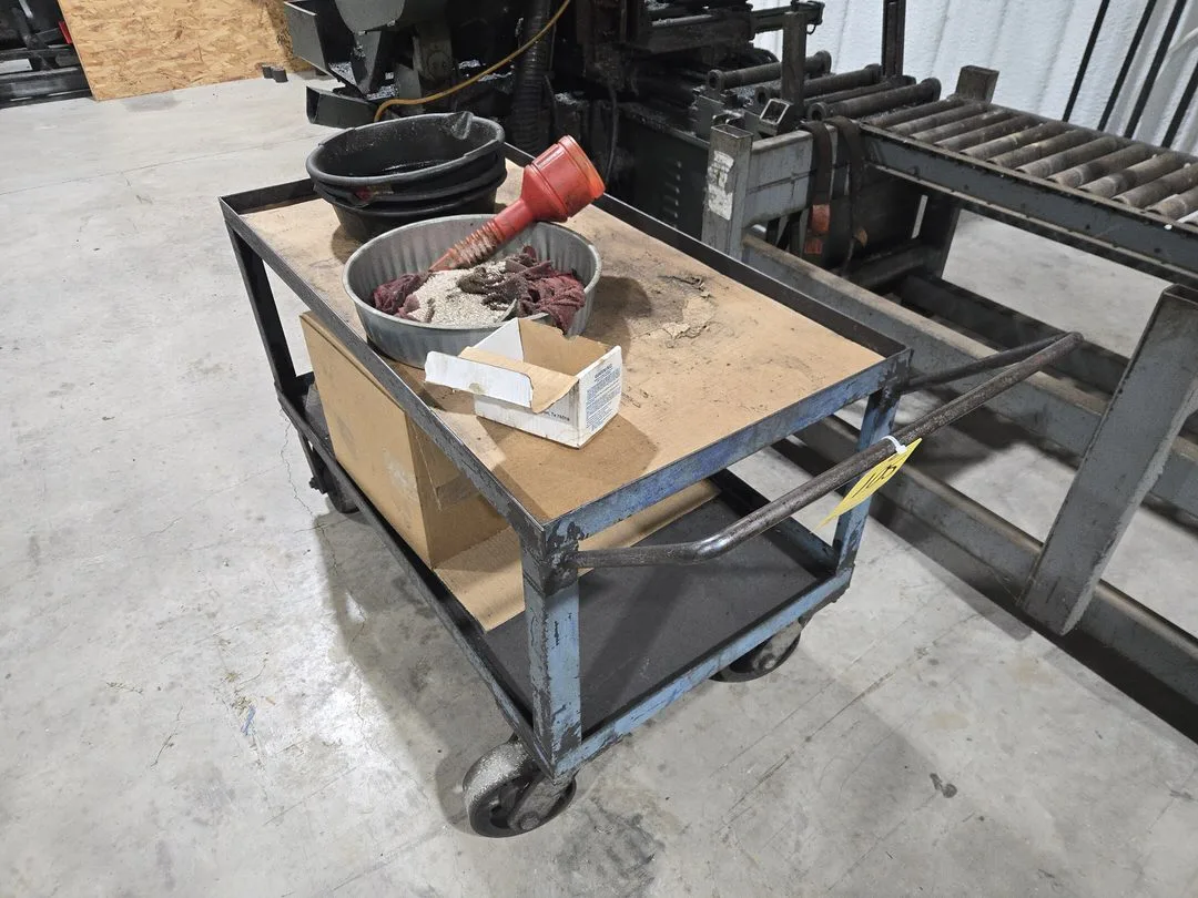 Metal Rolling Cart and Contents