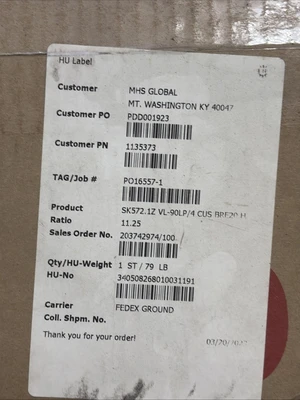New | in-Stock NORD SK572.1Z VL-90SP/4 CUS TW Misc Electrical & Power Parts Indiana US | J&J Industrial Supply #1424197
