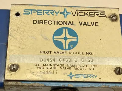 Used VICKERS DG4S4-016C-W-B-50 Pump & Valve Parts Ohio US | Surplus Asset Holdings #1242154