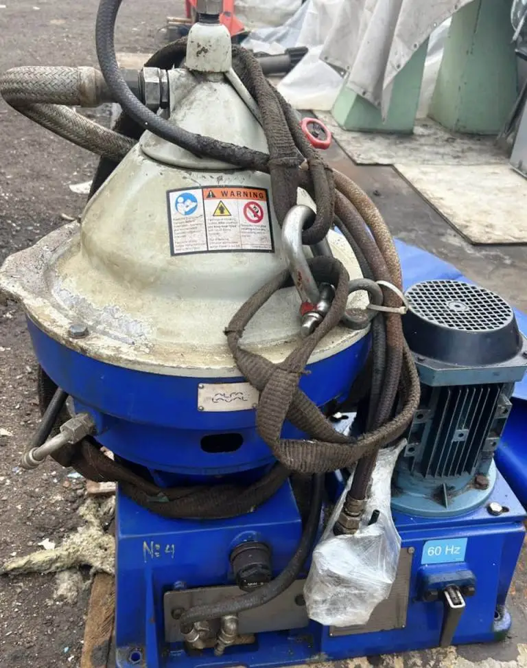 Alfa-Laval P-615 fuel/lube oil purifier, 316SS.