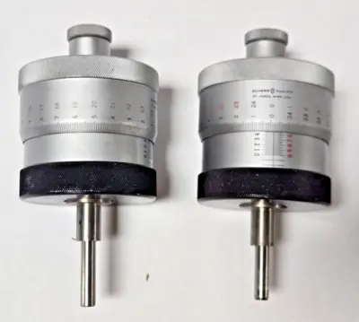 2 Scherr Tumico Micrometer Heads for XY Optical Measuring