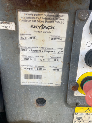 Used 2015 Skyjack SJ3219 Scissor Lifters Florida US | Stack Equipment #1208799