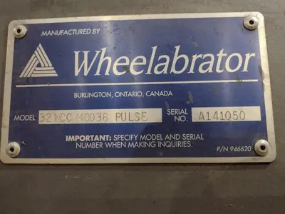 6" X (2) 15 HP WHEEL WHEELABRATOR "SKEW ROLL PIPE & BAR" SHOT BLAST BLASTER SYSTEM: STOCK #20002