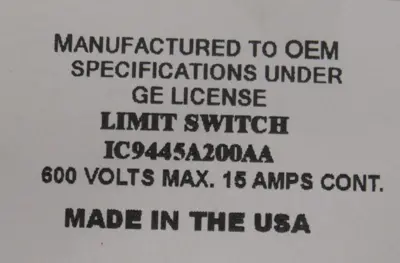 NEW GENERAL ELECTRIC IC9445A200AA LIMIT SWITCH