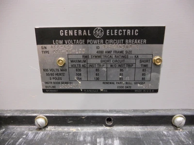 Used GE AKR-8D-100 Circuit Breakers Ohio US | Equipment Recovery Corp. #1329704