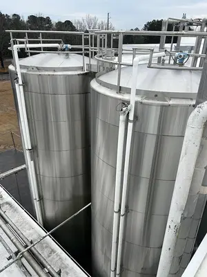 Walker Stainless 20,000 Gallon Jacketed Stainless Steel Storage Tanks SA240/T316L R-717 Lot of 4 1997