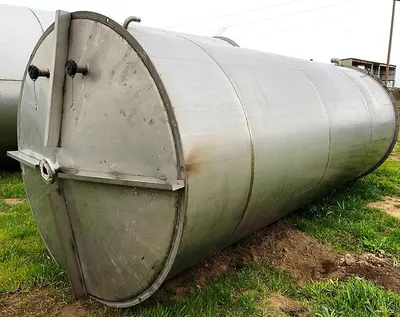 Tank, 2,400 Gallon, 304 Stainless Steel, 5'9" x 14', Single Wall #S745017