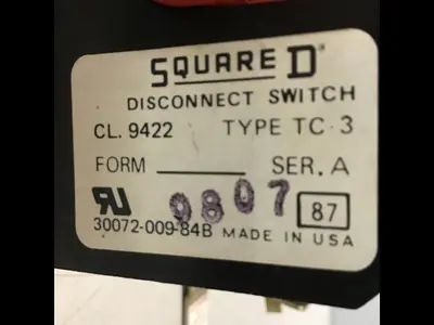 USED SQUARE D 9422-TC-3