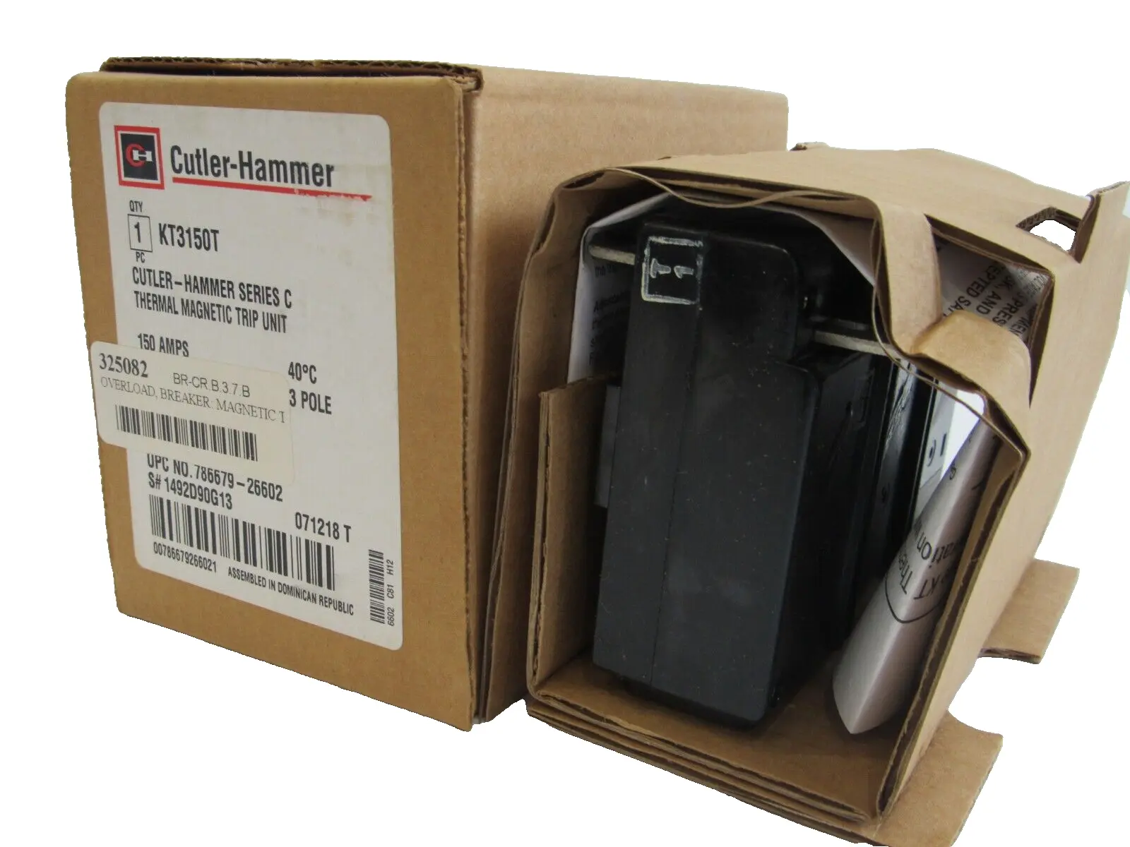 NEW CUTLER HAMMER KT3150T MAGNETIC TRIP UNIT 150AMP 3 POLE
