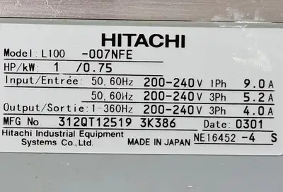USED Hitachi Hitachi L100 -007 NFE