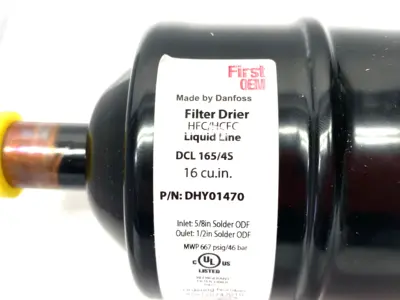 USED TRANE SERVICEFIRST LIQUID LINE DRIER 16 CU. IN. DCL165/4S SOLDER ENDS