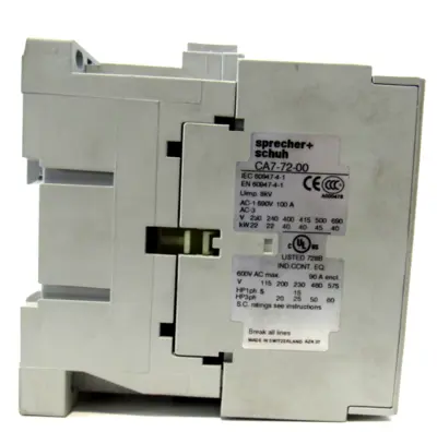 NEW SPRECHER & SCHUH CA7-72-10-120-L01 CONTACTOR CA77210120L01
