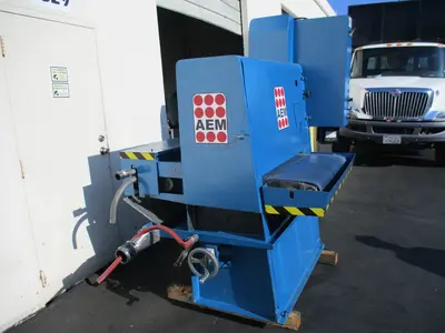 36" AEM, Belt Grinder, w/ slurry & blower