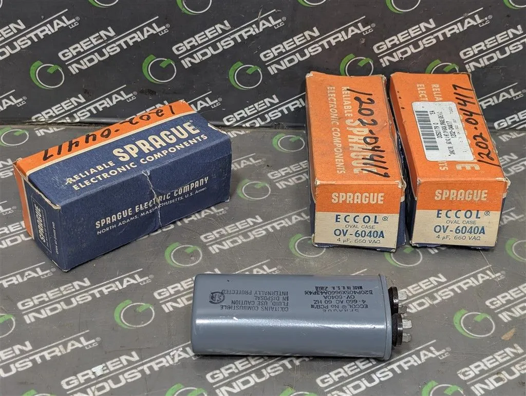 Lot of 3 Sprague OV-6040A Motorstart Capacitors 520P405X9660A43P4X New NIB