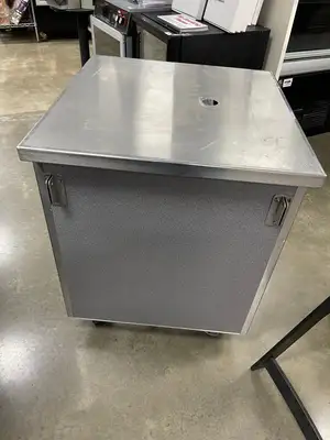 Used ColorPoint Used Colorpoint Portable Stainless Steel Gray Work Counter with Foldable Shelf 120V Food Prep Tables Illinois US | Falcon Restaurant Supply #1376226