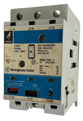REFURBISHED WESTINGHOUSE W200M3CFC NON REVERSING STARTER 120V 60HZ