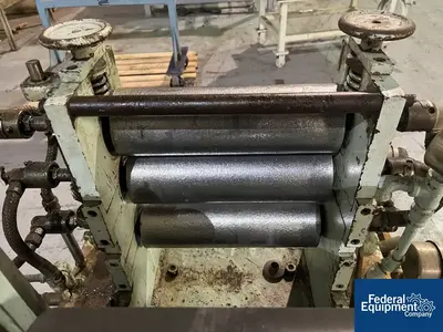 USED NRM 12" NRM Three Roll Sheet Stack
