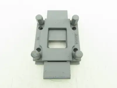 Steel Hopper Feed Bin Manual Slide Gate 3"Opening 6-1/4"x7" Flange Gray