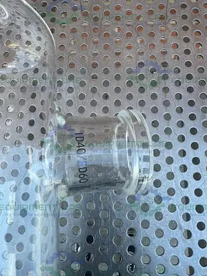 USED USA LAB GLASS BUMP TRAP W/ ID40/ED60 JOINT AND ID18/ED35 JOINTS