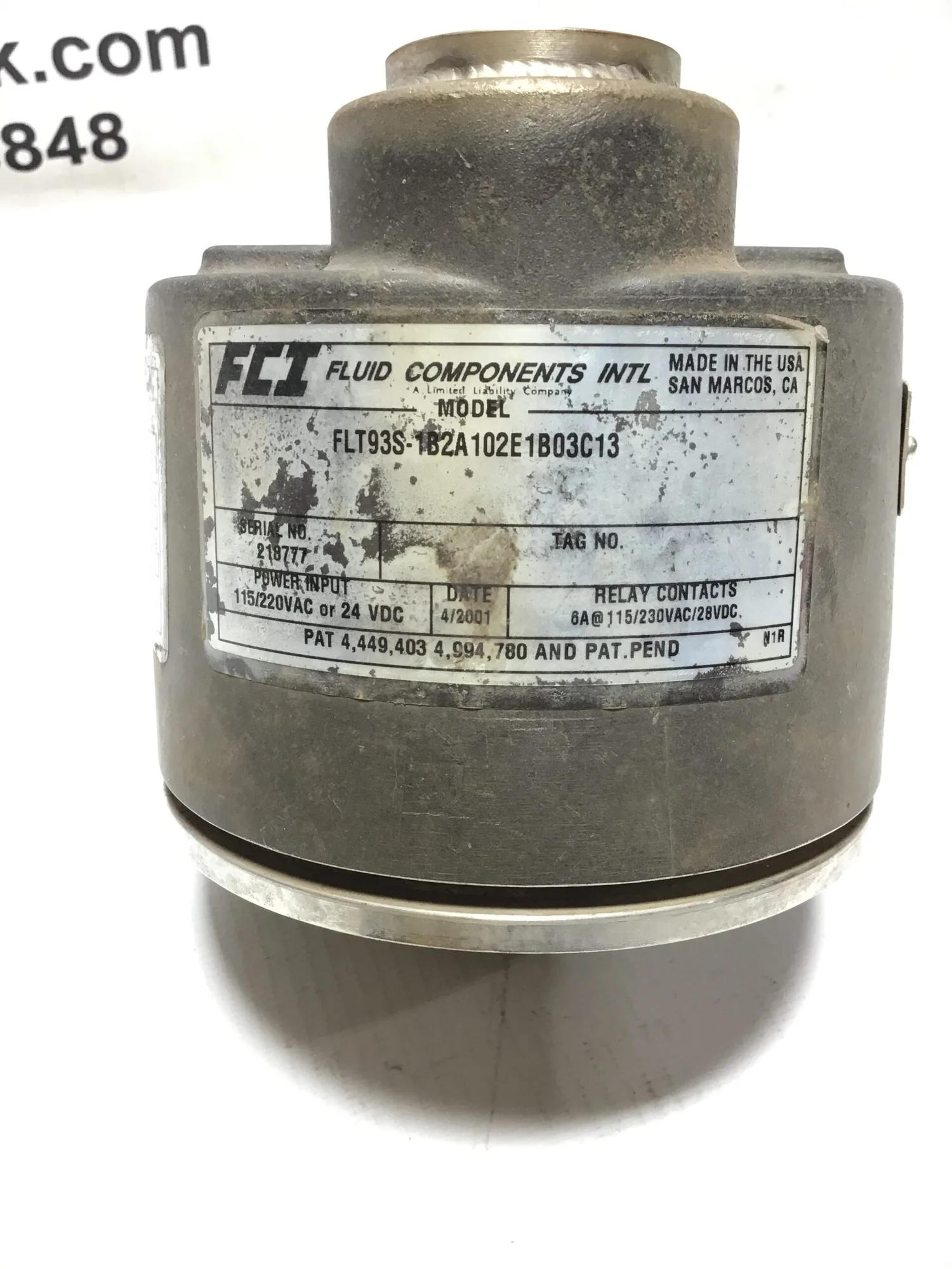FCI FLT93S-1B2A102E1B03C13 Hazardous Location Enclosure 2350PSIG 500F 115/220VAC