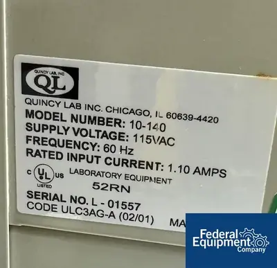USED Quincy Lab Quincy Lab Incubator, Model 10-140