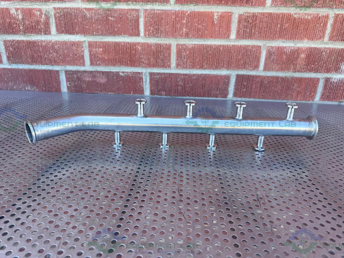 Stainless Steel Manifold 1.5" Sanitary Fitting w/ 8 Ports 1/2" Sanitary Fitting